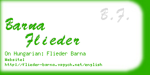barna flieder business card